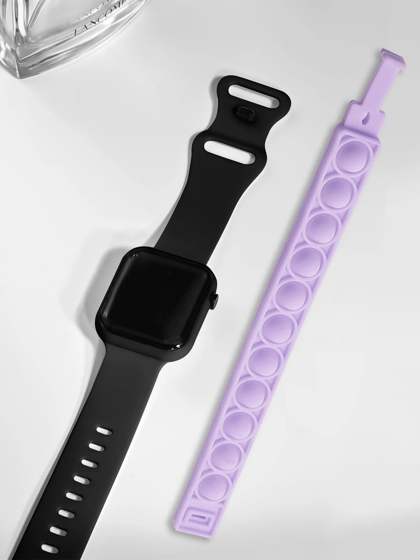 2PCS Children's Smart Watch Bracelet Simple and Fashionable Student Outdoor Sports Electronic Watch Gift for Boys and Girls