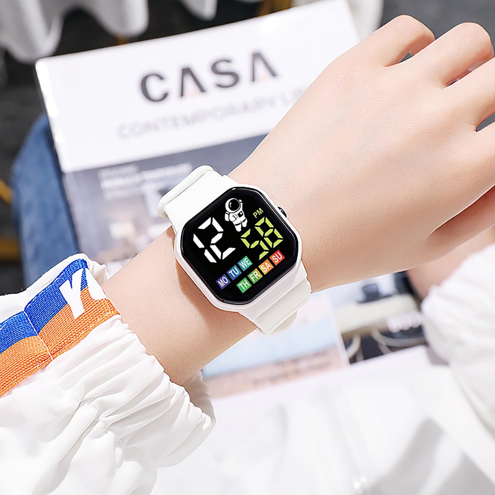 Led Digital Kids Watch For Boys Girls Cute Pattern Children Electronic Wristwatch Sports Waterproof Watches Student Child Clock