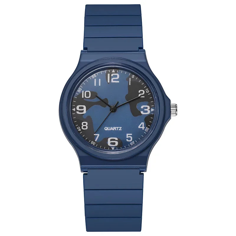 Fashion Camouflage Band Quartz Mens Womens Wrist Watch Students Girls Boys Sports Watches Simple Fashion Quartz Watch Reloj