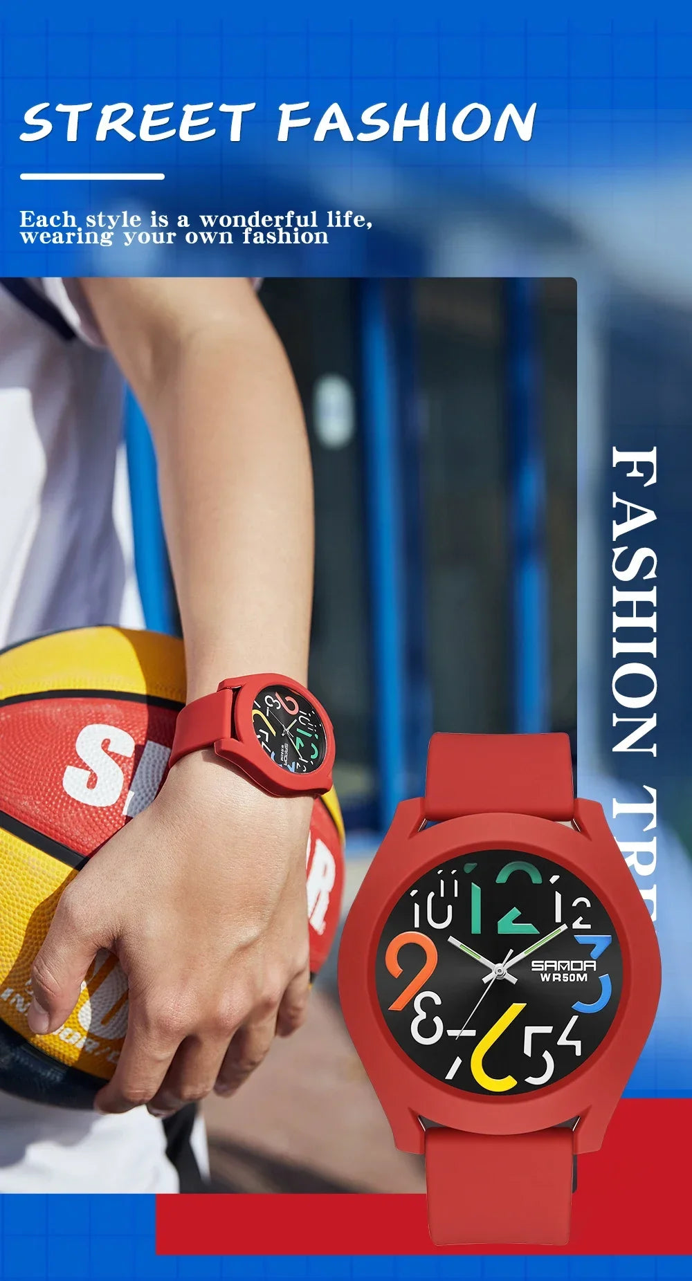 SANDA 9021  Creative Simple Girls 'Watch 2024 New Fashion White Casual Quartz Clock Men'S Watch Silicone Strap Waterproof Watch