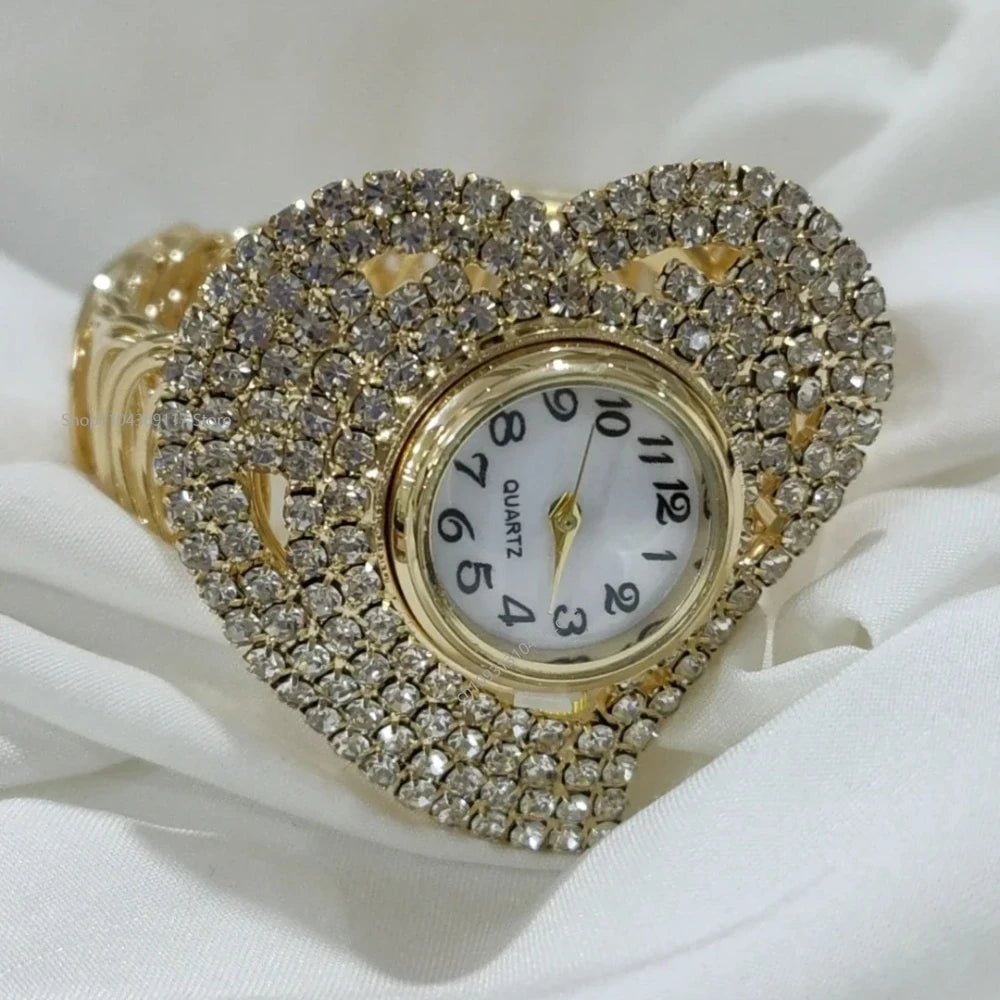 Women Watches Gold Watch Ladies Wrist Watches Luxury Brand Rhinestone Womens Bracelet Watches Female Relogio 시계