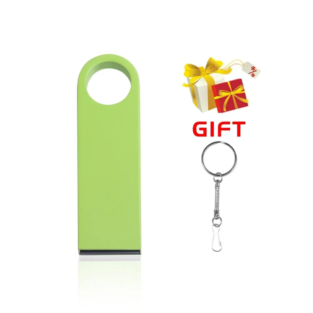 Free Custom Logo USB Flash Drive 64GB Red Blue Pen Drive32GB Green Purple Pendrive 16GB Cle USB Stick Yellow Pink Memory Stick