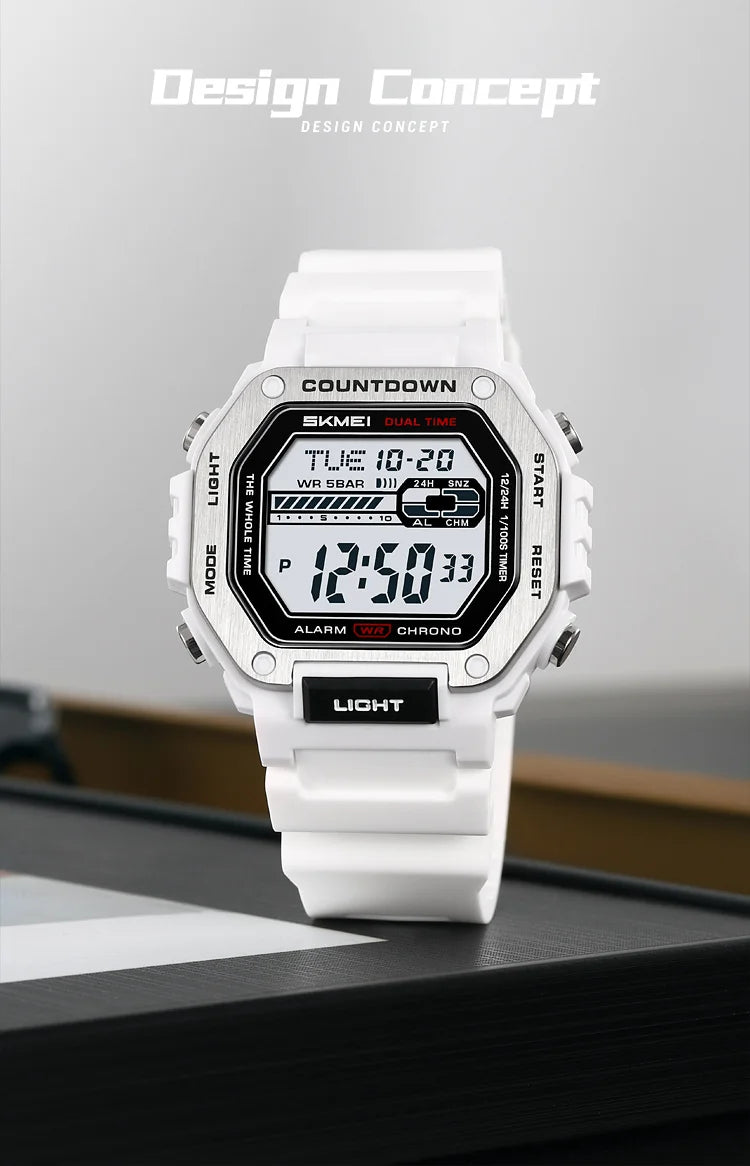 SKMEI Alarm Clock Sport Digital Wristwatches For Men Women Waterproof Date Electronic Watches Chrono Military Watch Reloj Hombre