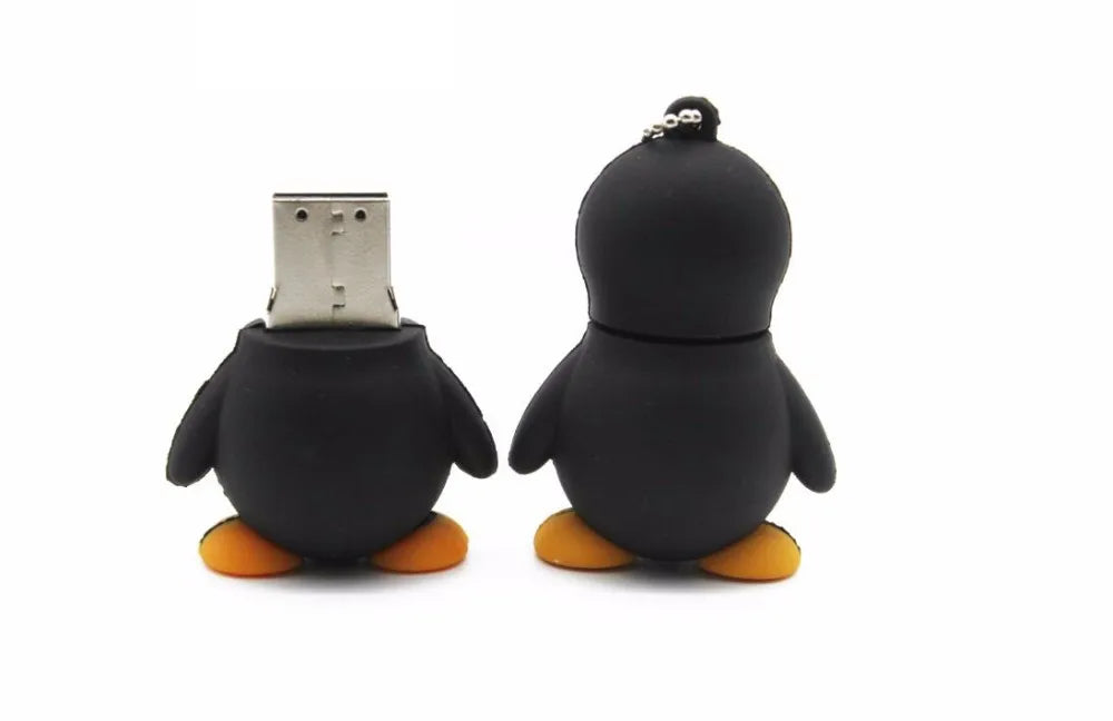 JASTER New Cute Cartoon USB 2.0 Flash Drive 64GB 32G Penguin U Disk 16GB Pen Drives 8G pendrive 4GB Gifts Key Chain Memory Stick