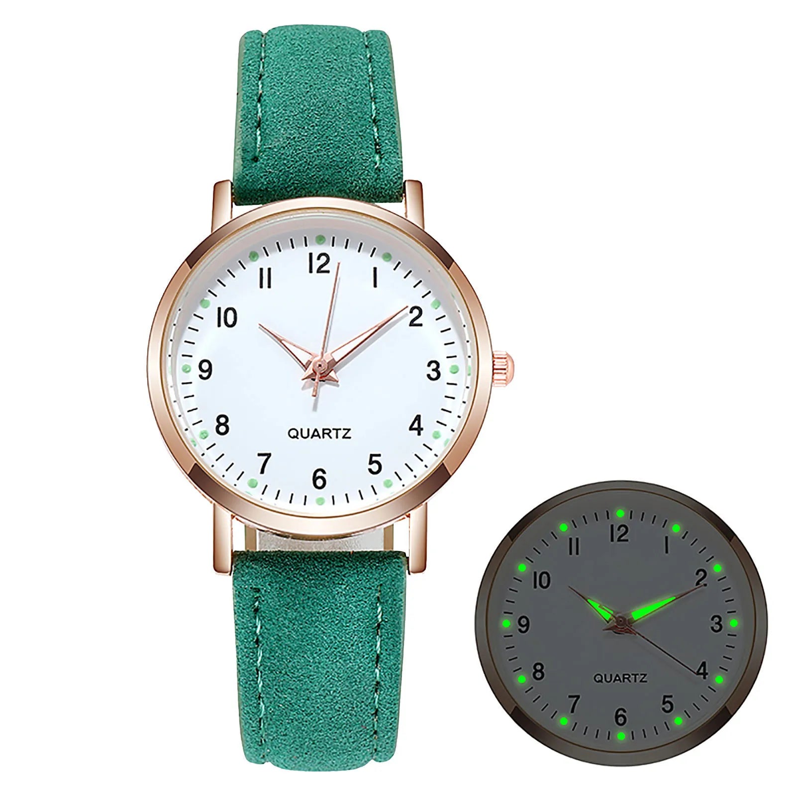 Women'S Simple Quartz Wristwatch Leather Strap Circular Arabic Numeral Dial Elegant Ladies Wristwatch Ladies Watch Gift