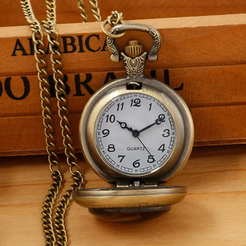 Vintage Cool Pocket Watch Mermaid Elegant Exquisite Clock With Necklace Chain Lovers Masculino Relogio Best Gift Pendant Small