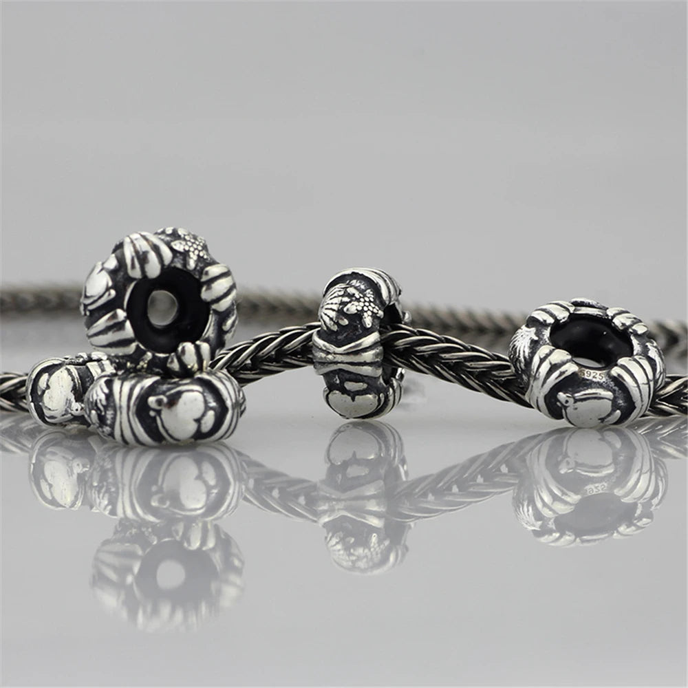 Mistletoe 925 Sterling Silver Cute Sweet Strawberries Stopper Spacer Charm Bead Fit European 3.0mm Bracelet Jewelry