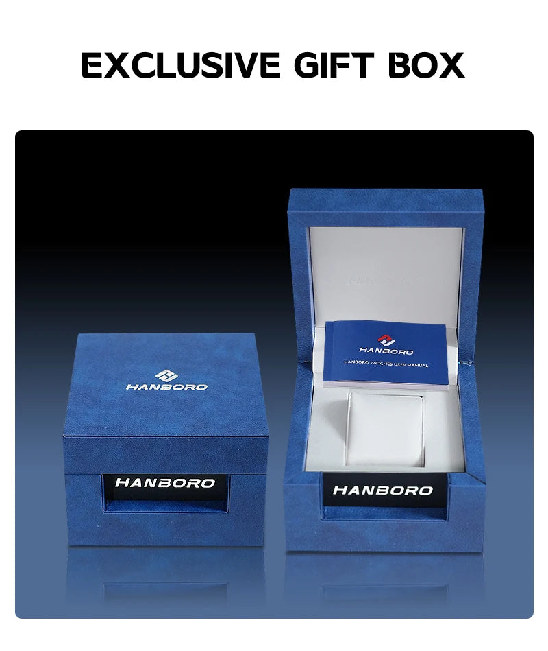 HANBORO super Bang Collection Fashion Light Luxury Quick Release Replaceable Strap Men's Automatic Mechanical Watch