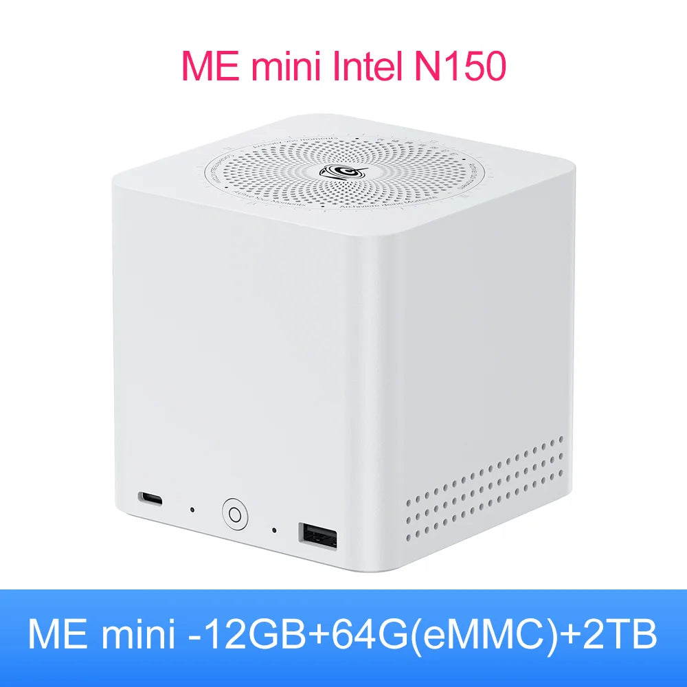 Home Network Storage MINI Host Beelink ME Mini NAS Intel Twin Lake N150 LPDDR5 4800MHz 12GB RAM 2T SSD WiFi6 4K Dual 2.5 Lan