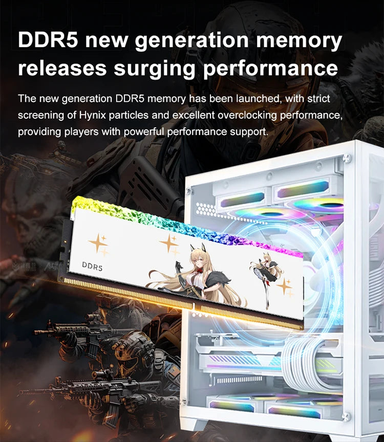 JUHOR RGB Memory DDR5 16GB 6800MHz Gaming Memoria Ram