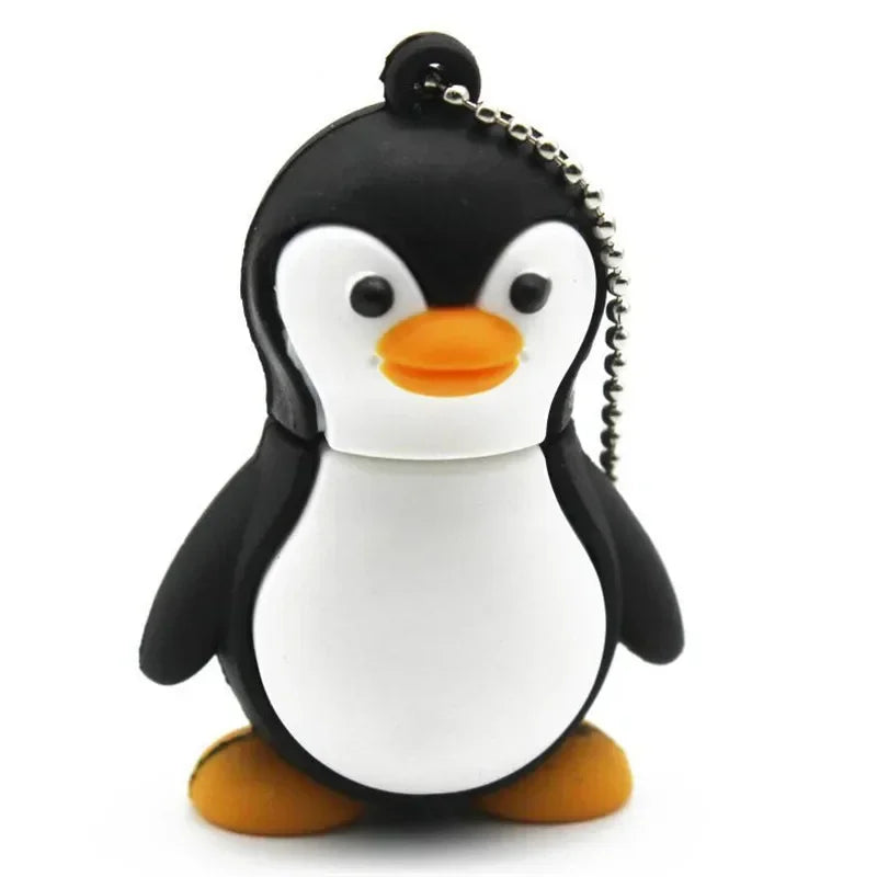 JASTER New Cute Cartoon USB 2.0 Flash Drive 64GB 32G Penguin U Disk 16GB Pen Drives 8G pendrive 4GB Gifts Key Chain Memory Stick