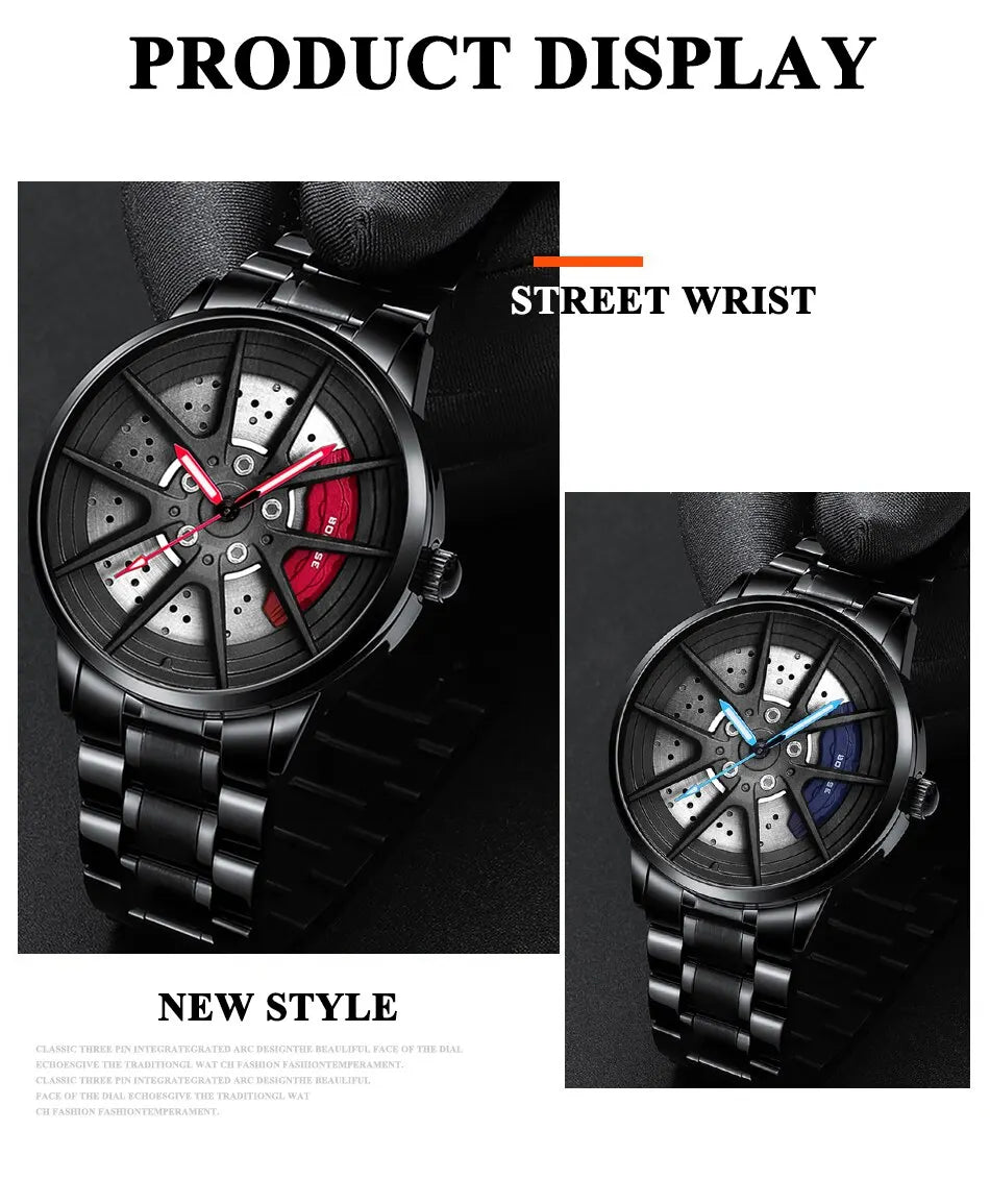 Fashion Mens Watches Luxury Quartz Men Wrist Watch Waterproof Luminous Stainless Steel Watch Bracelet Clock