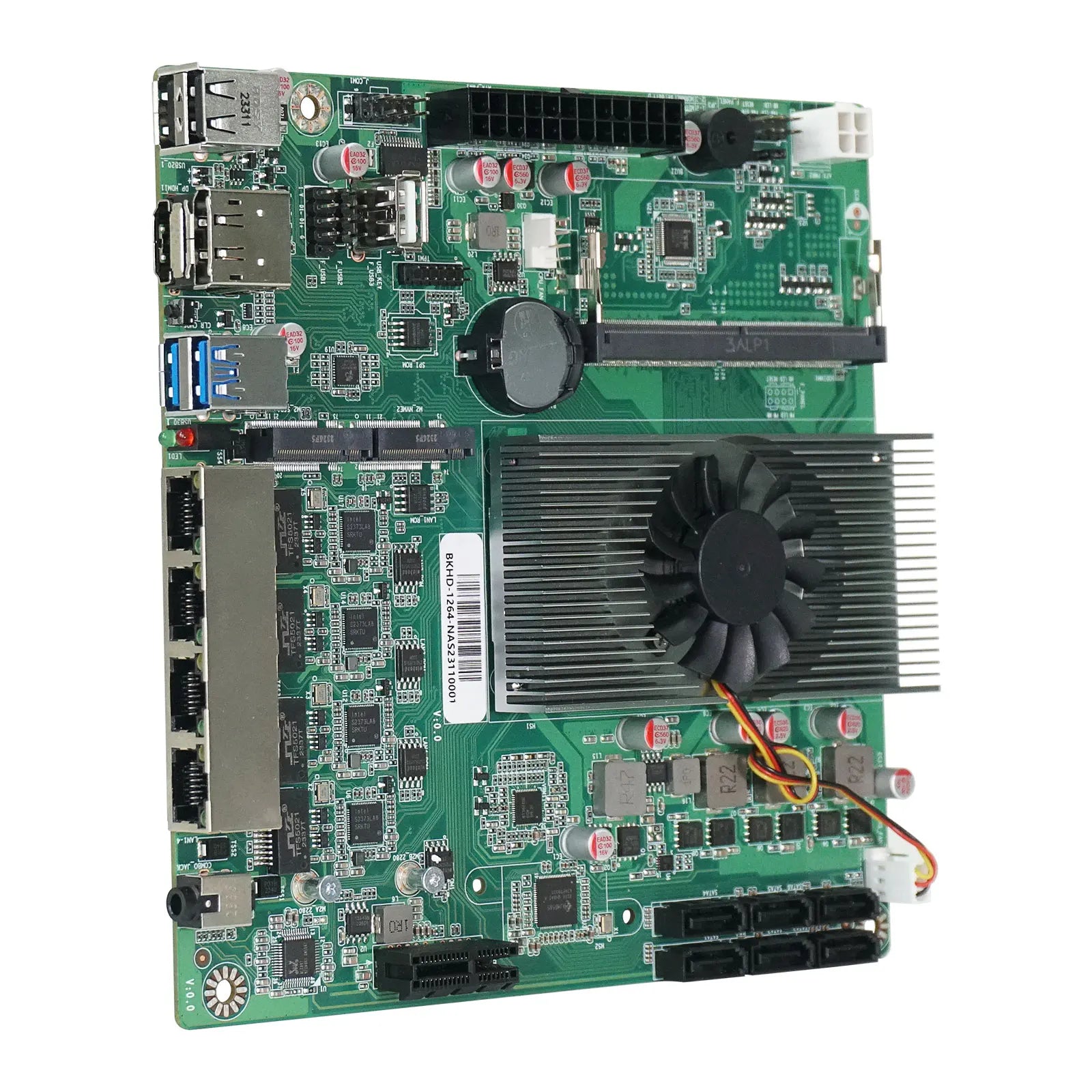Topton NAS Motherboard Intel N150 N100 6-Bay 6*SATA3.0 2*M.2 NVMe 4*2.5G Nics 1*PCIE X1 1*DDR5 Low Power Firewall ITX Mainboard