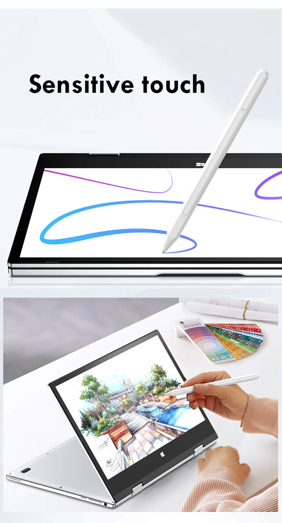 2 in 1 mini Laptop Computer Portable Touch Screen 11.6" Intel i7-8500Y 8GB 1TB Windows 11 Pro Office Learning Tablet PC Notebook