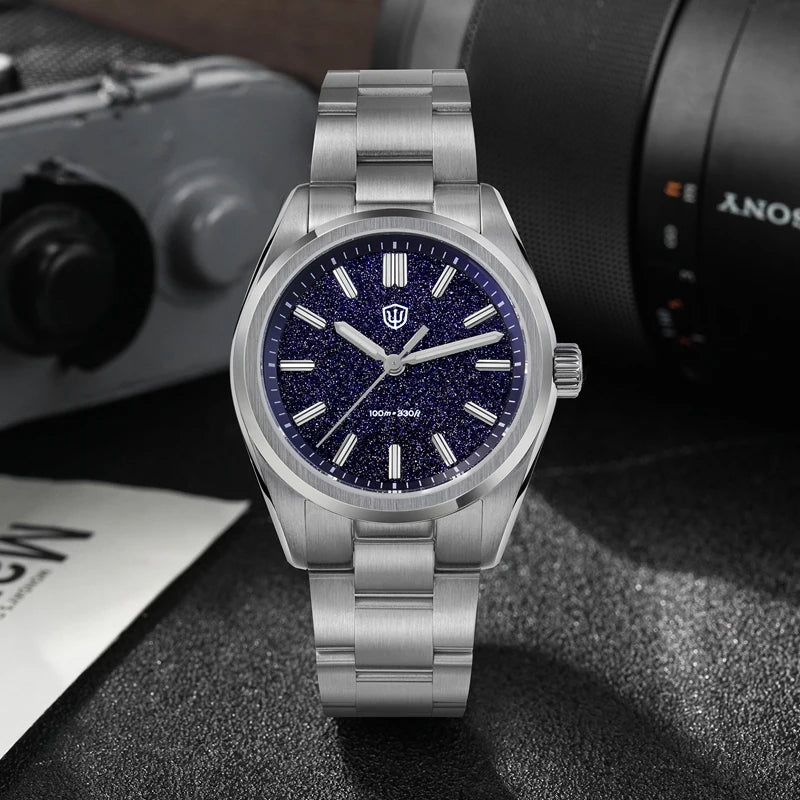 Watchdives WD0003B 36mm Quartz Men Watch VH31 Sweep Seconds Movement Stainless Steel Watches Luminous Waterproof Sapphire