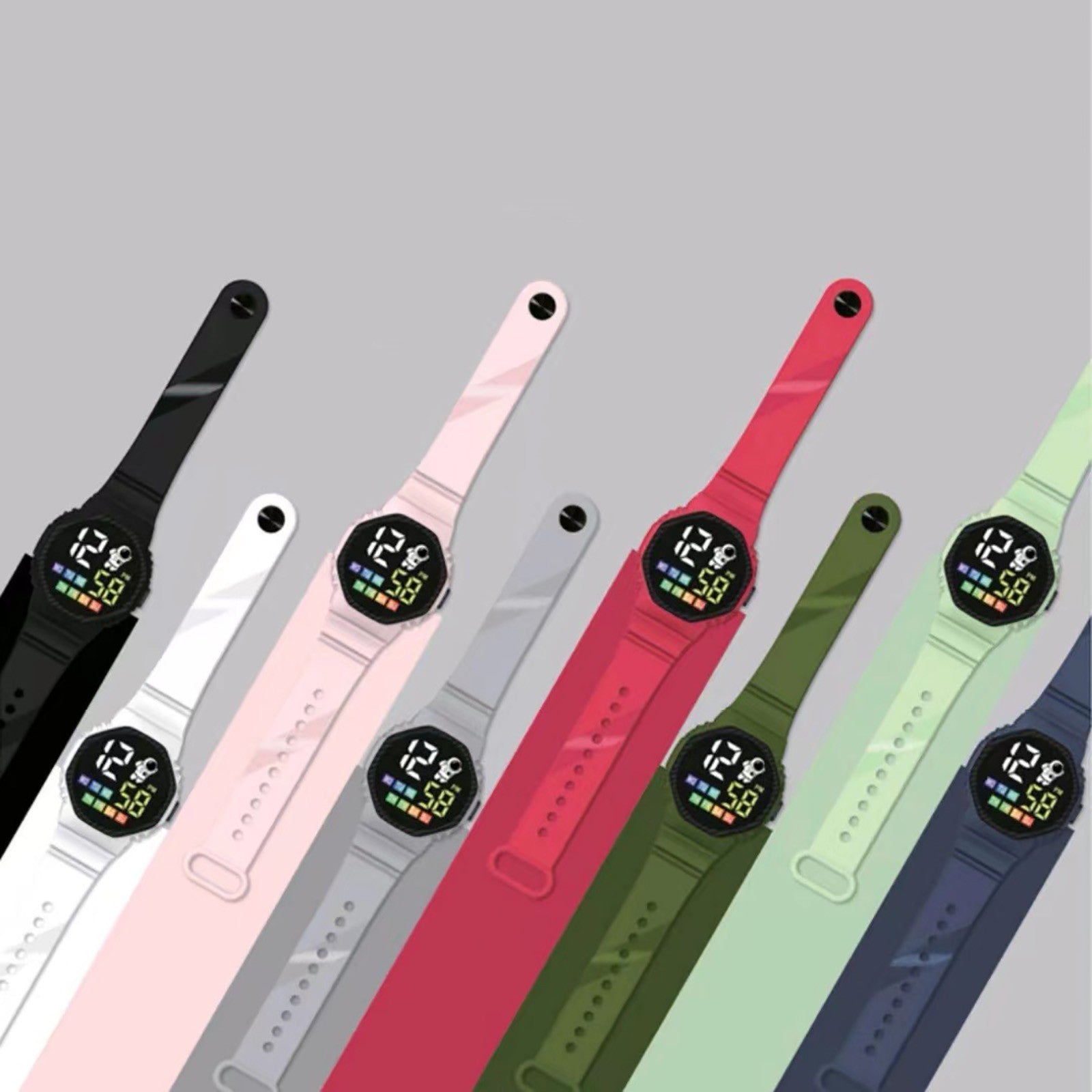 Led Digital Kids Watch For Boys Girls Cute Pattern Children Electronic Wristwatch Sports Waterproof Watches Student Child Clock