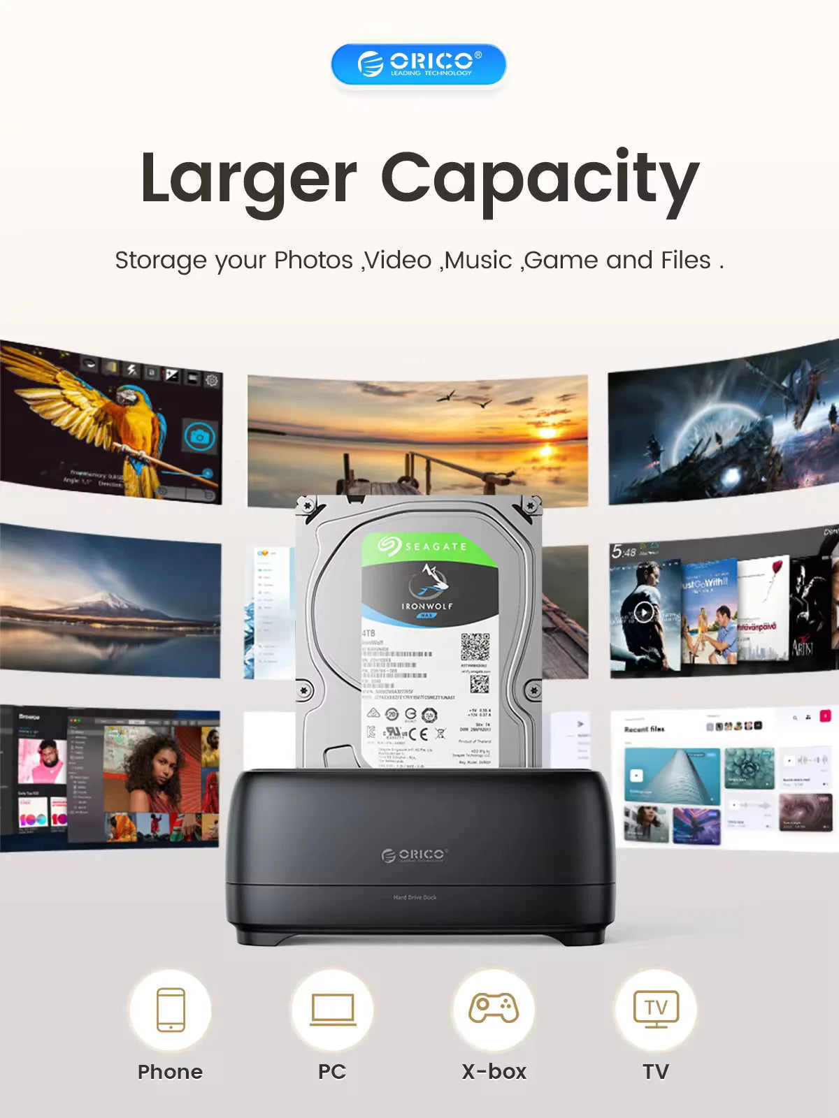 ORICO SATA to USB3.0 Hard Disk Docking Station for 2.5" Speed HDD Docking Station Hard Drive Enclosure 3.5" SSD Disk Case 5Gbps