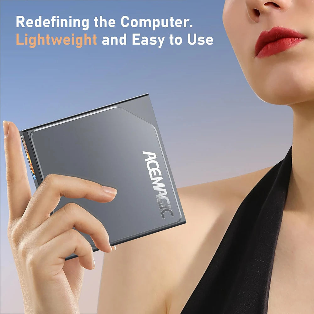 ACEMAGIC S1 Mini PC Windows 11 Pro Intel 12th Alder Lake N97 DDR4 16GB 512GB WIFI5 Bluetooth 4.2 VGA Mini Computer