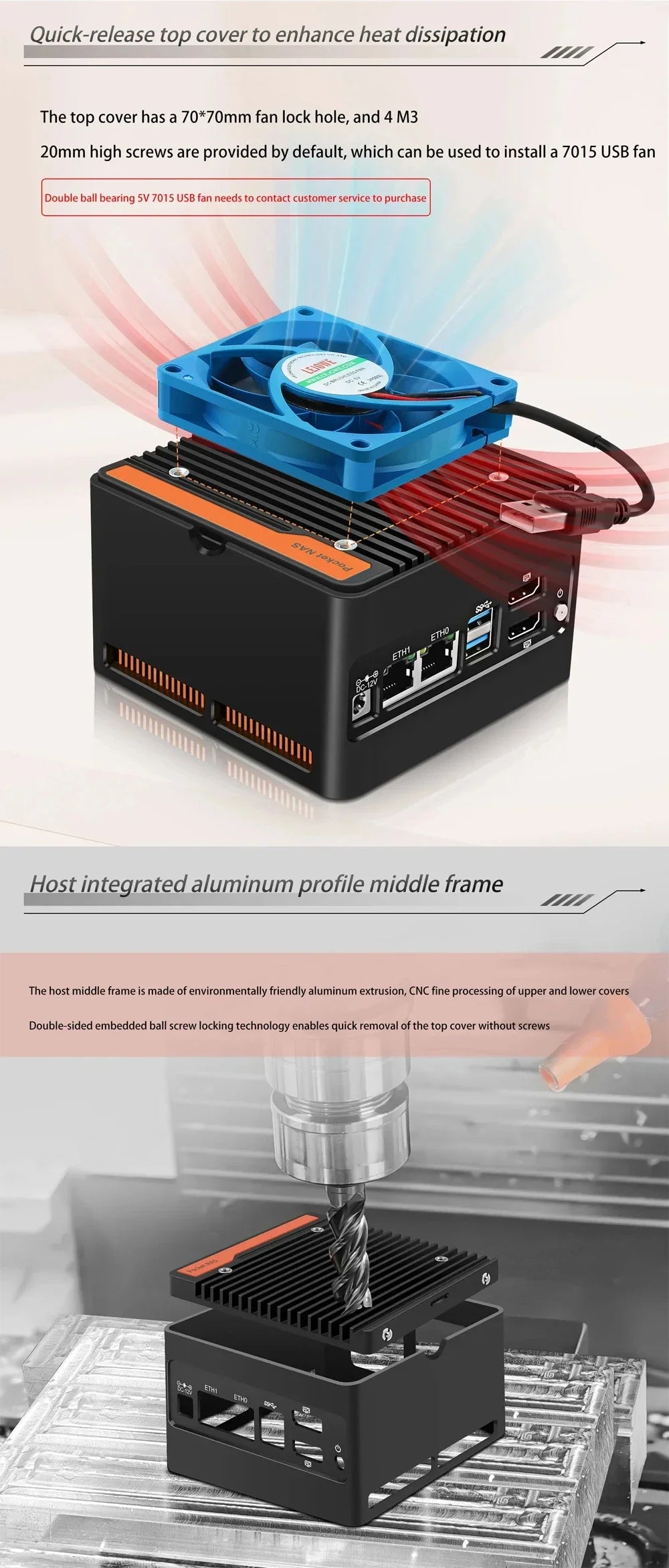 Hot 4 x NVMe Mini NAS Server 4 Bay NAS N100 3 N355 Pocket PC with Dual LAN,Dual HDMI 2.0,USB3.2 Gen2,Support BT5.4/WiFi6/WiFi7
