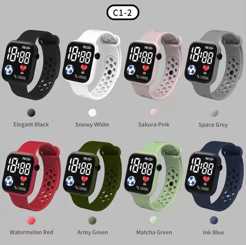 New Kids Sports Digital Watch Waterproof LED Display Children Electronic Watches for Girls Boys Wristwatch Time Machines Clock