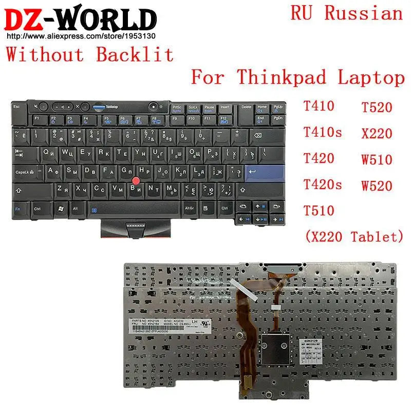 US RU UK LAS SP HB IL GK FR IC CFR IT HU BG English Keyboard for Lenovo Thinkpad T410 T420 S T510 T520 W510 W520 X220 i Laptop