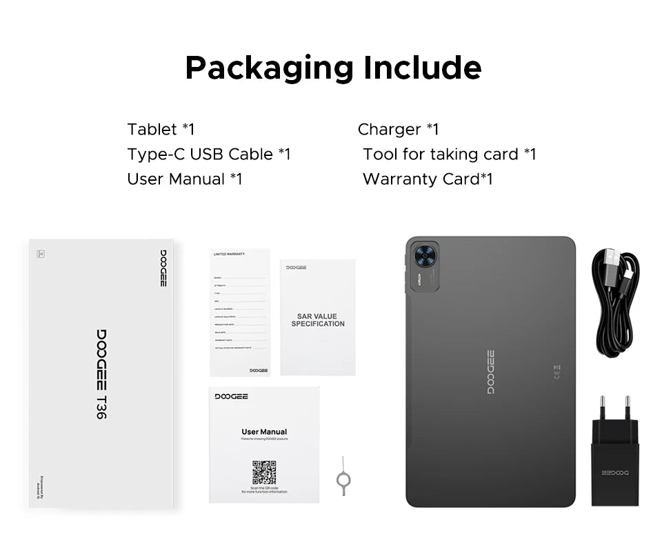 Global Version DOOGEE T36 Android Tablet 15 8 + 256GB IPS Display Unisoc T620 Octa Core 8800mAh Battery Widevine L1