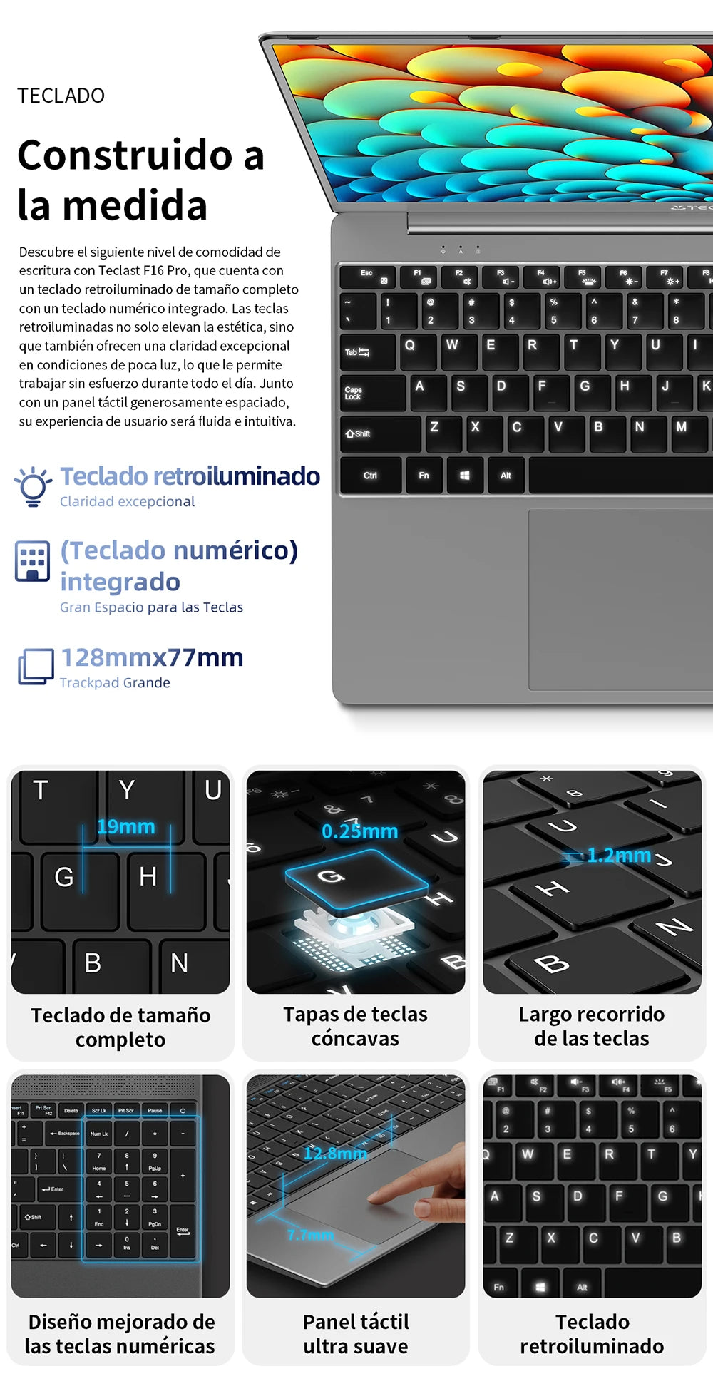TECLAST F16 Pro 15.6 inch Laptop 16GB RAM 512GB SSD Computers for Intel N95 CPU 1920x1080 IPS Backlit Keyboard Mini-HDMI WiFi 6 USB3.2 F16Pro Notebook