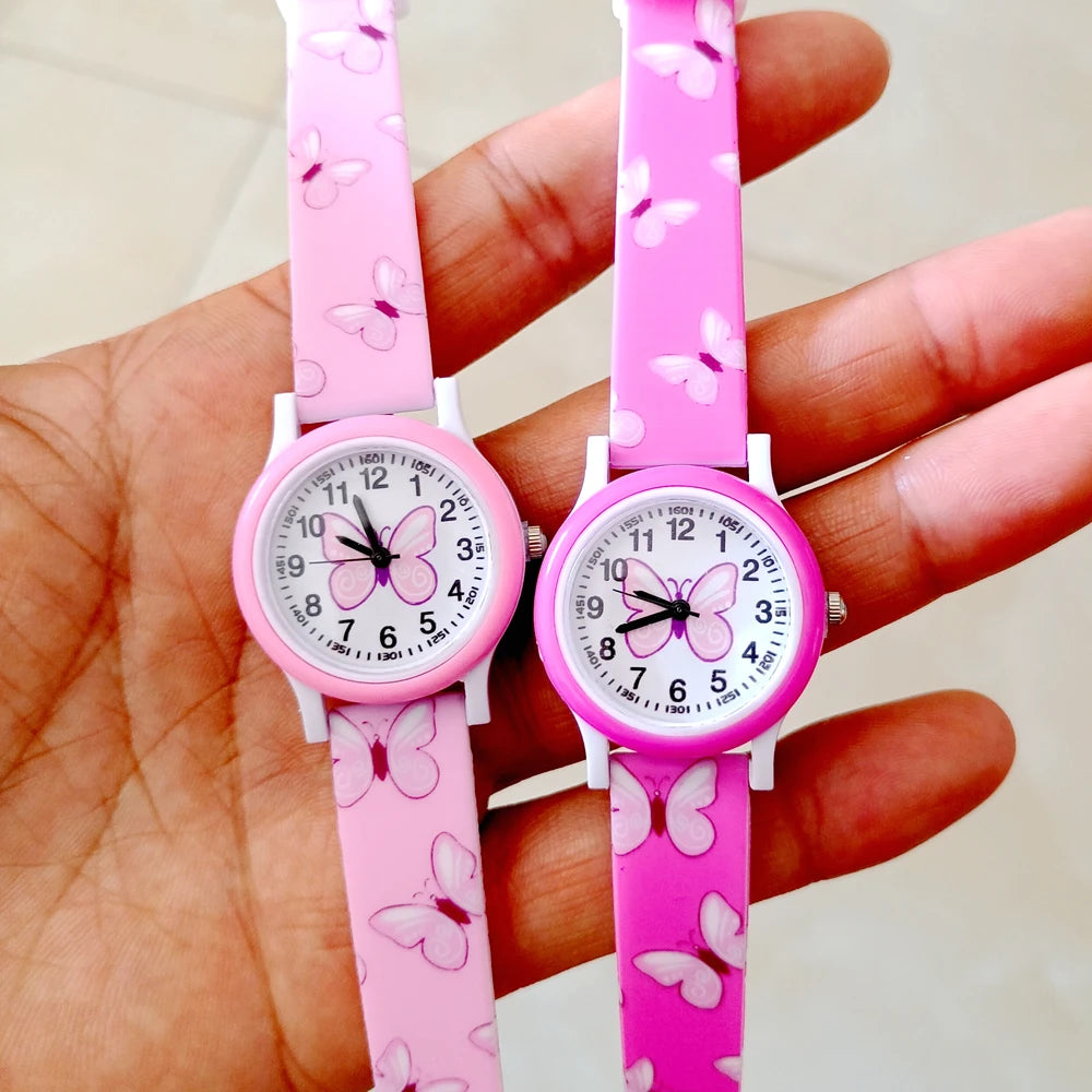 MINISO Cartoon Superhero Princess Unicorn Butterfly  Silicone Kids Children Boys Girls Quartz Birthday Party Gift Watches