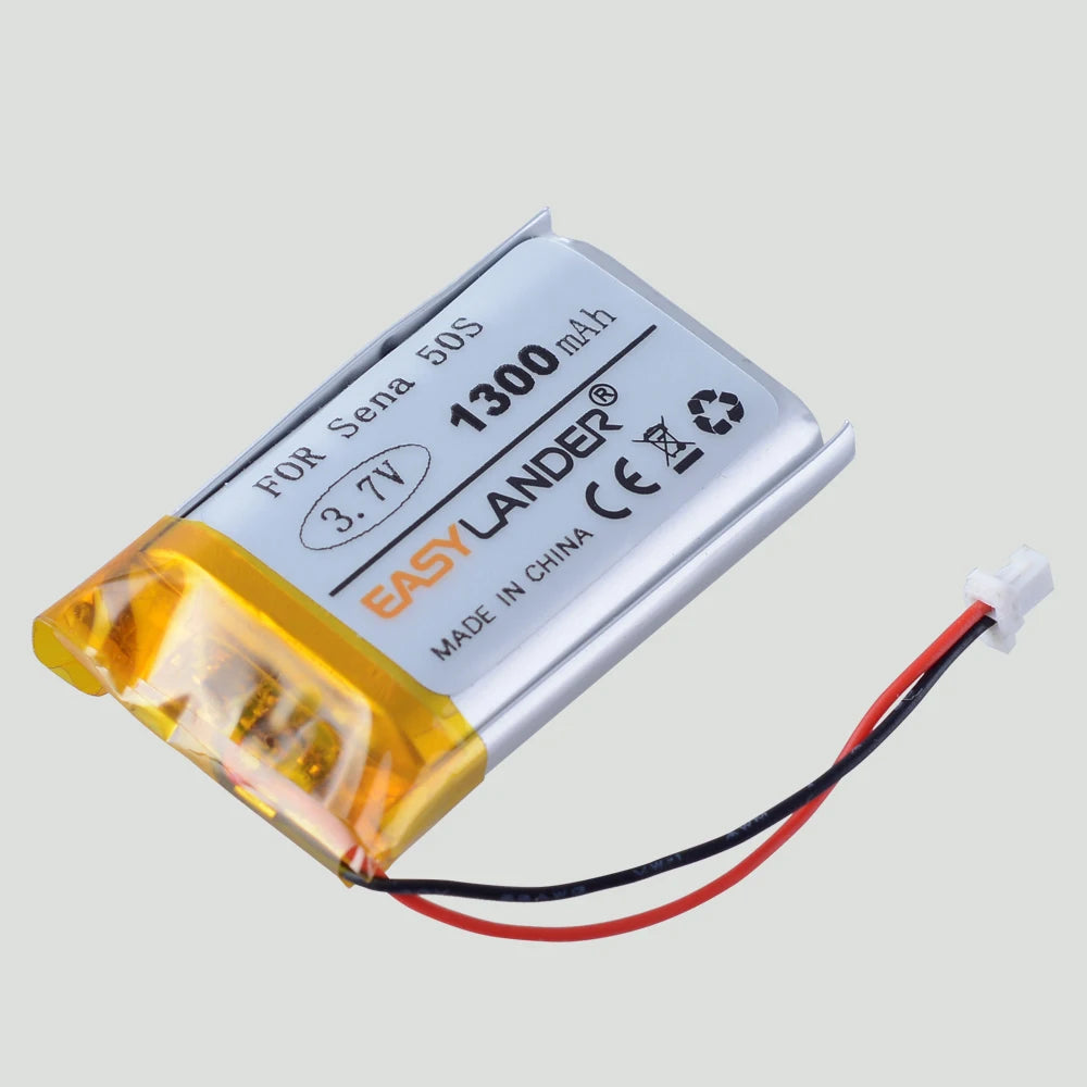3.7V 1300mAh Lithium-ion Polymer Rechargeable Battery FOR Sena 50S, Sena 50S Motorcycle Bluetooth Headset, Helmet Intercom