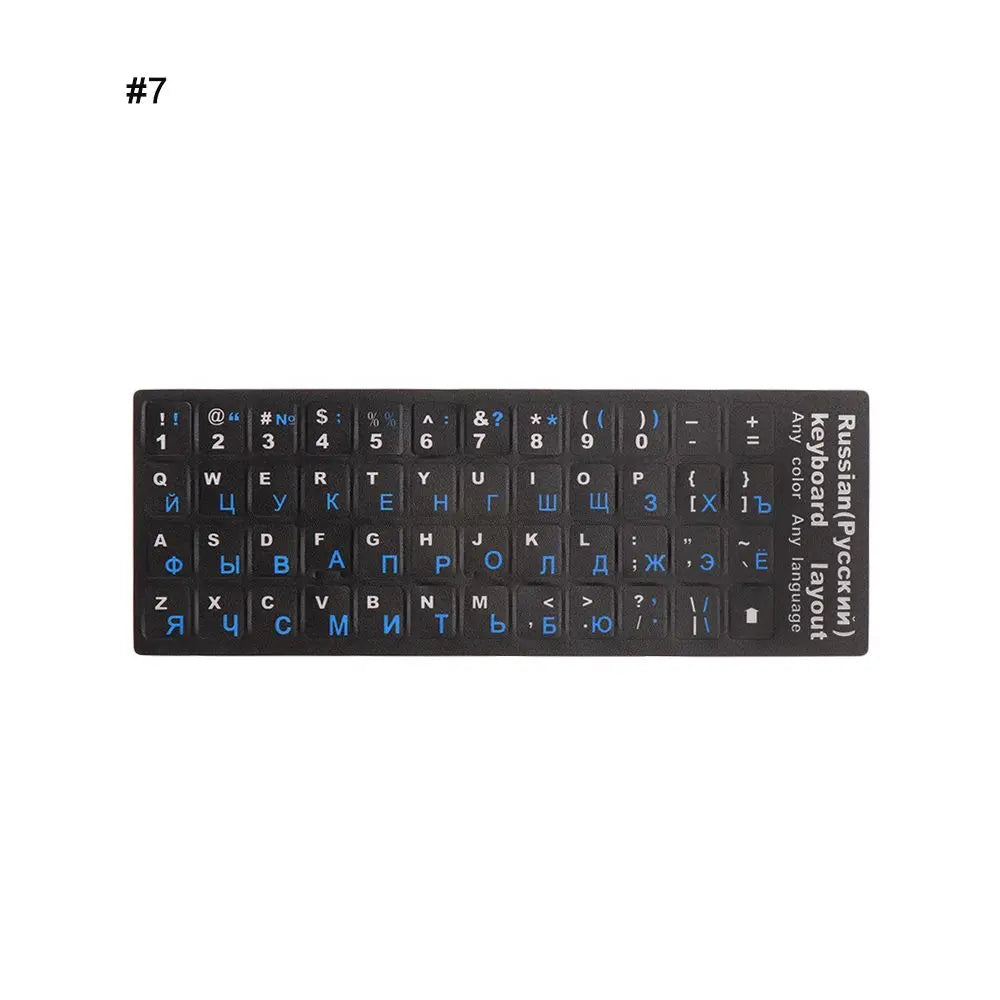 Russian Letters Keyboard Stickers Frosted PVC Waterproof Cover Sticker for Universal Notebook Computer Desktop Keyboard Laptop