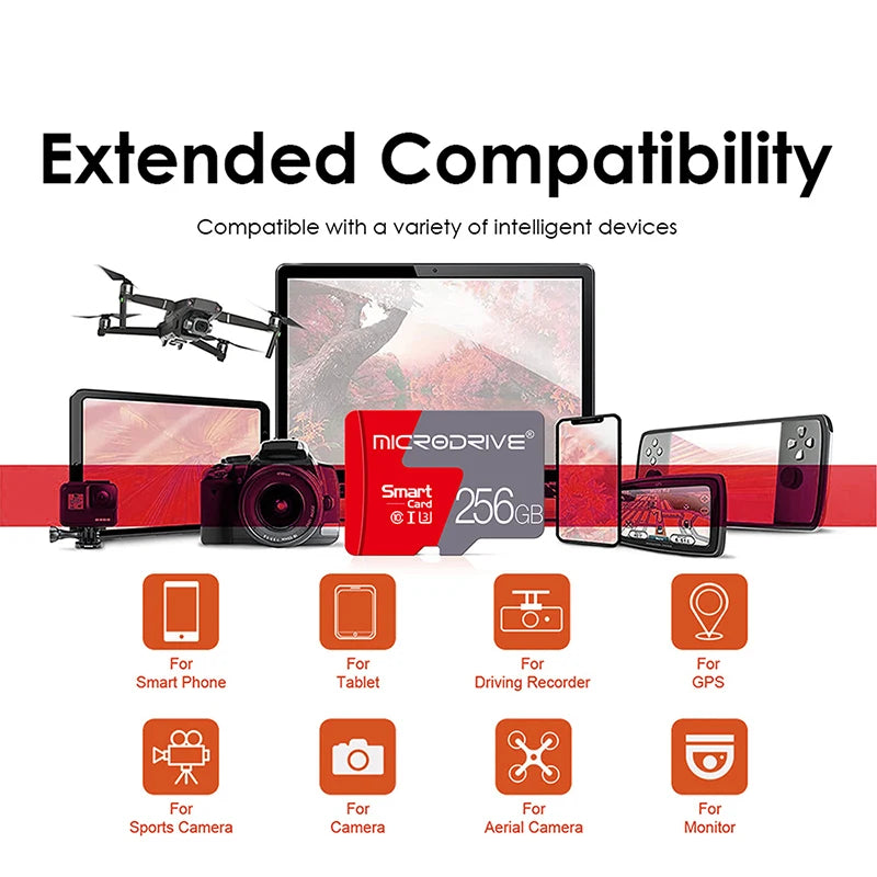 TF Card 4GB 8GB 16GB 64GB Class 10 Micro Flash Memory Card 32GB 128G 256G 512GB cartao de memoria mini sd card gift adapter