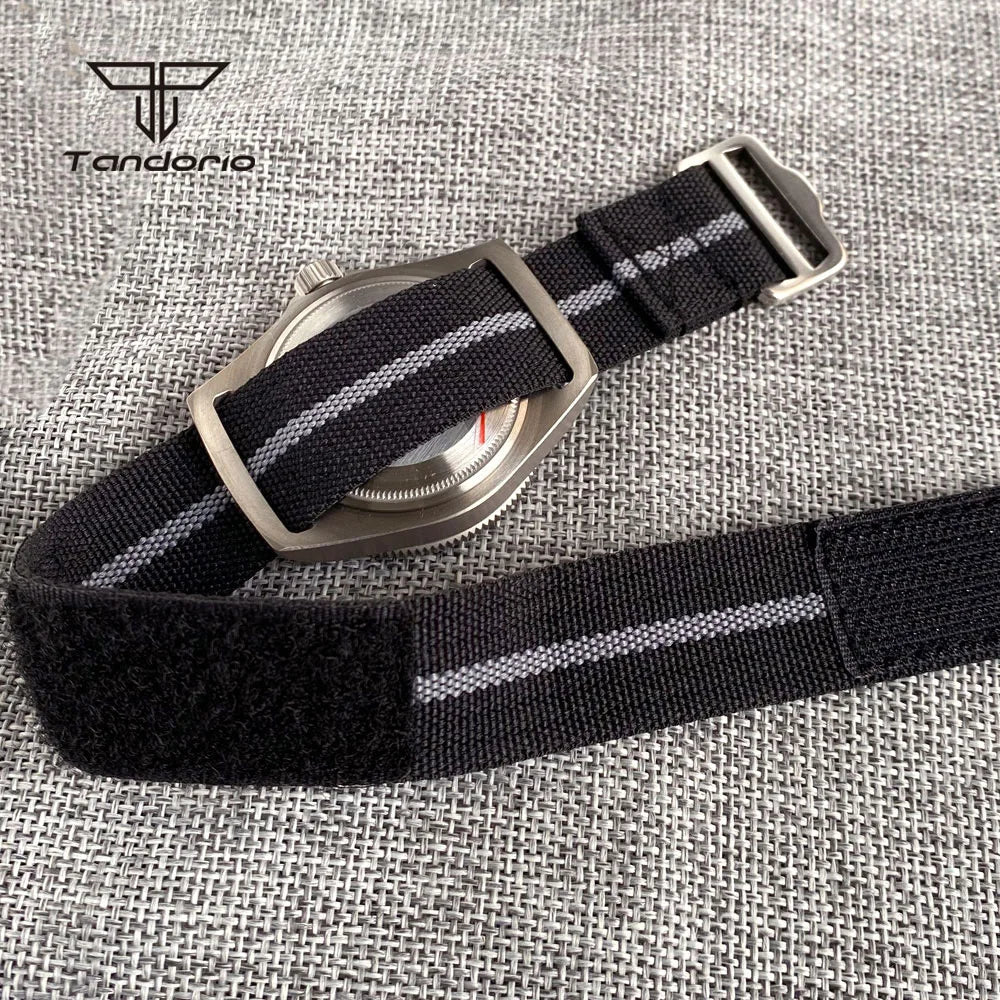 Tandorio Titanium 42mm Dive Mechanical Watch for Men Automatic NH35/PT5000 Movement Sapphire 20BAR Waterproof Wristwatch Lume
