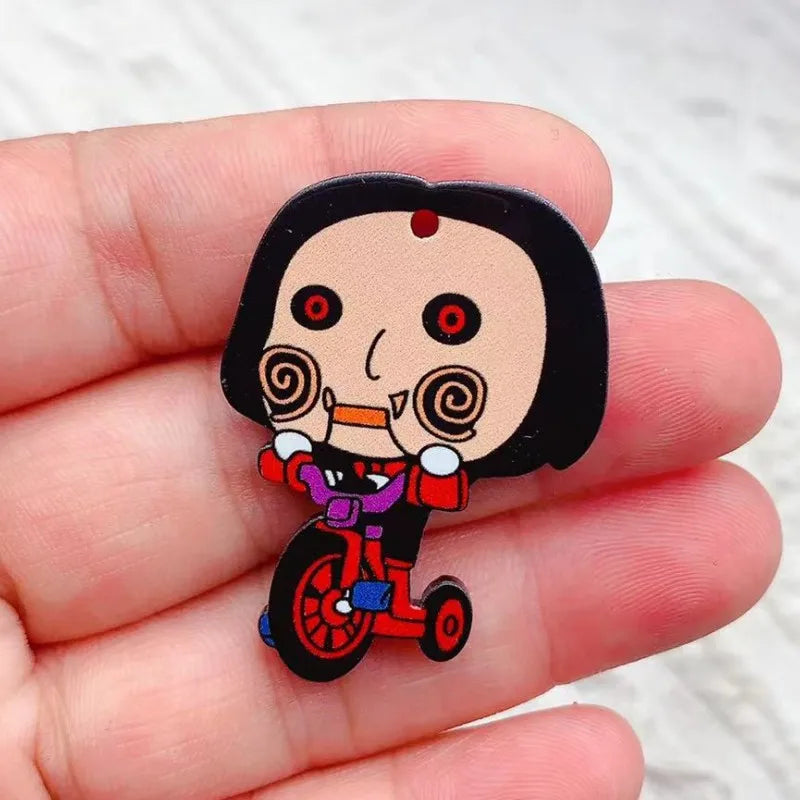 10pcs Halloween Acrylic Cartoon Charm Jewelry Accessories Necklace Bracelet Earring Pendant Diy Craft Supplies