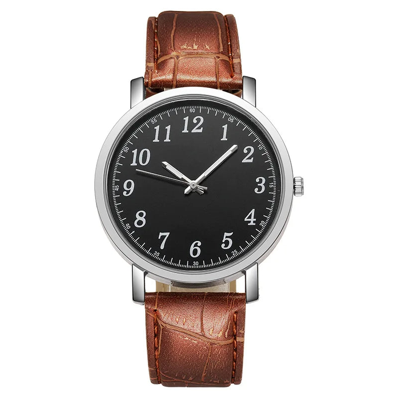 New Couples Watches Leather Strap Minimalist Fashion Quartz Wristwatches Multiple Colors for Loved Ones Gift Parejas Montre