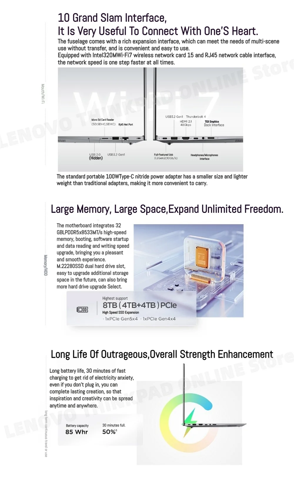 【2025 New】Lenovo ThinkBook 14+ Laptop U5-225H/U7-255H/U9-285H Arc 130T/140T 14.5inch 3K 120Hz Matte Screen
