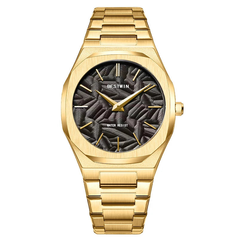 Gold Men Stainless Steel Watches 2025 For Men Quartz Watches Top Brand Luxury Men Wrist Watches High Quality Male Clock Business