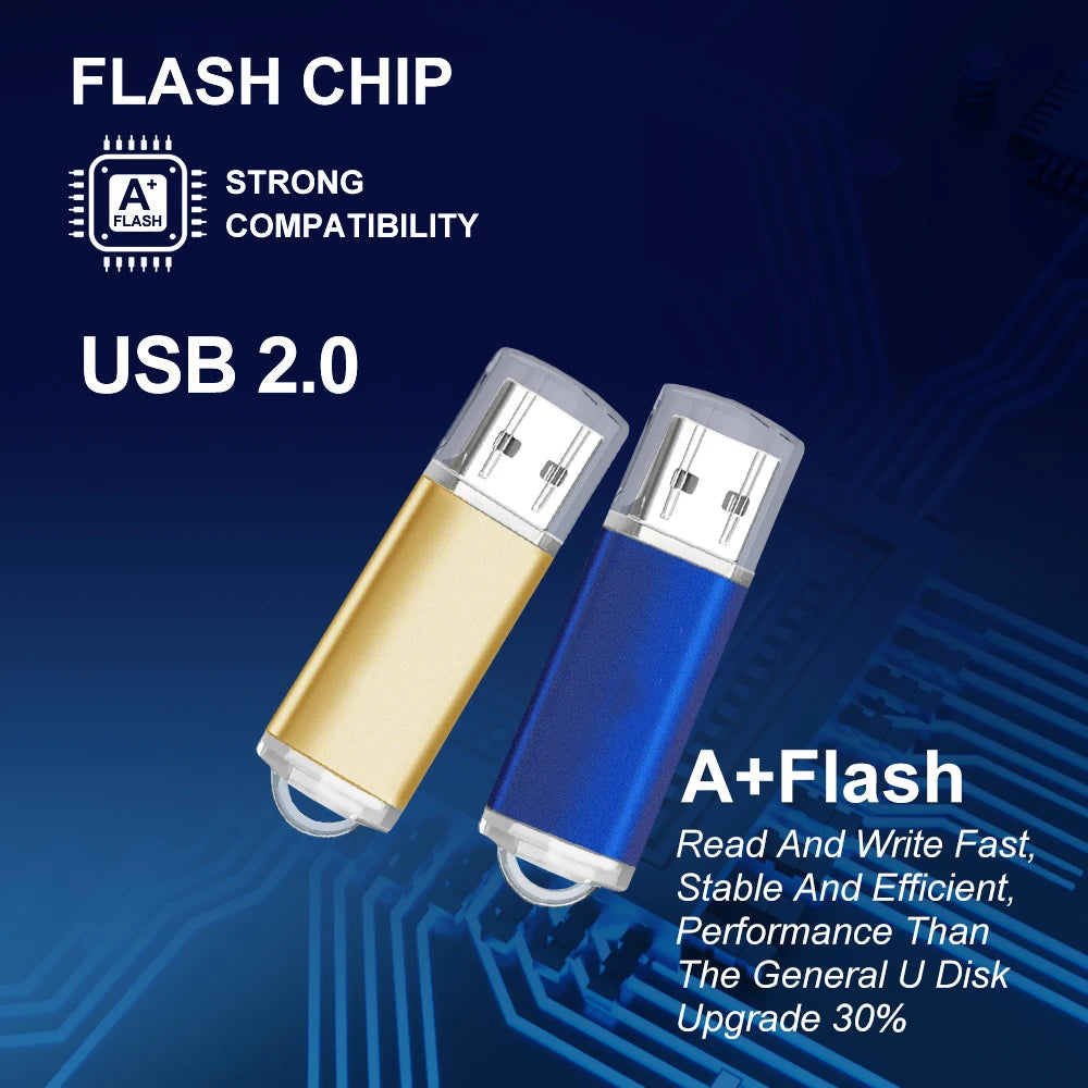 Wholesale Pen Drive 64GB USB Flash Drive 1GB 2GB 4GB 8GB 16GB Pendrives Usb Stick 32GB Memory Stick 128MB Free Custom Logo Gift