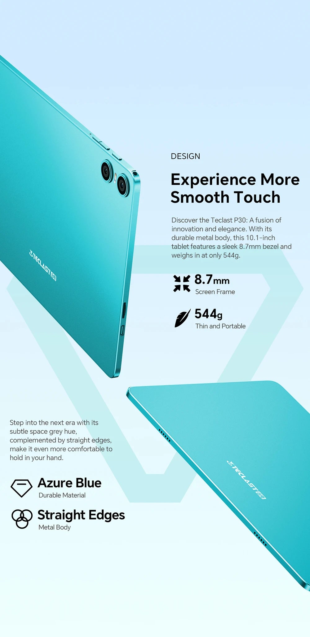 Teclast P30 Android 14 Tablet 10.1" IPS, Max 12GB RAM (4GB+8GB Expansion), 128GB ROM, UNISOC T606, Dual Cameras, Face Unlock