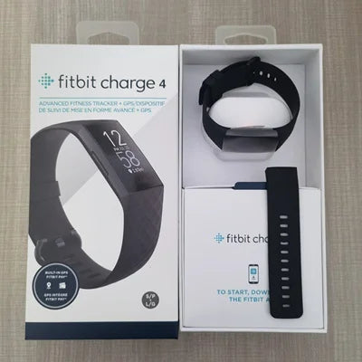 【Clearance Sale】Fitbit Charge 4 Health & Fitness Sleep heart rate Tracker Sport Smart Watch With Sealed Box Sport Band