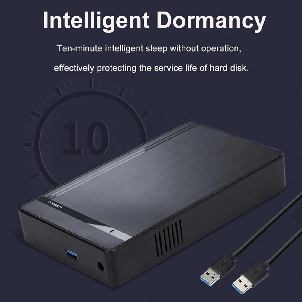 2.5/3.5 inch HDD Case USB 3.0 Hard Drive Disk Enclosure SATA to USB 3.0 Adapter External Hard Drive Box for PC Laptop Tool-less