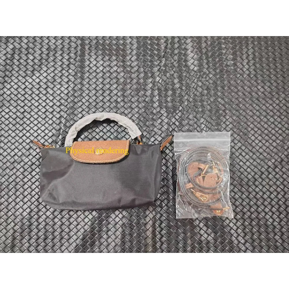 Fashionable New Non Perforated Nylon Bag Portable with Shoulder Straps Multifunctional Shoulder Bag Dumpling Bag Mini Handbag