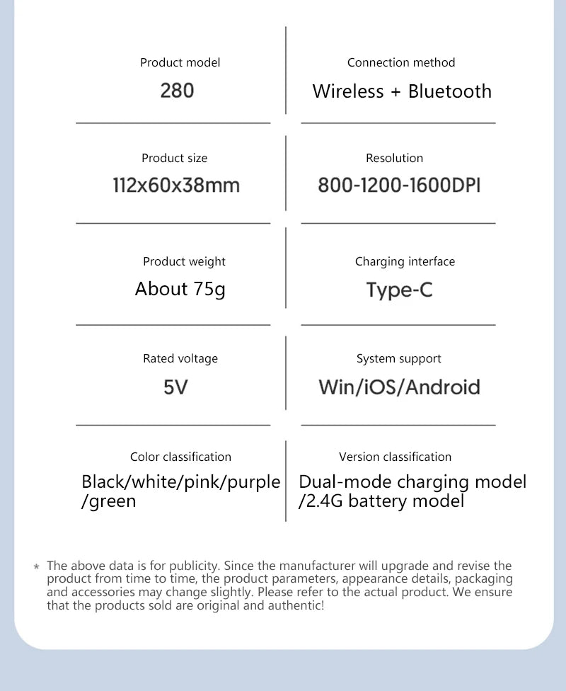 Xiaomi Wireless Mouse Rechargeable Silent Bluetooth Dual Mode DPI Adjustment Office Tablet Laptop Accessories For Android IOS