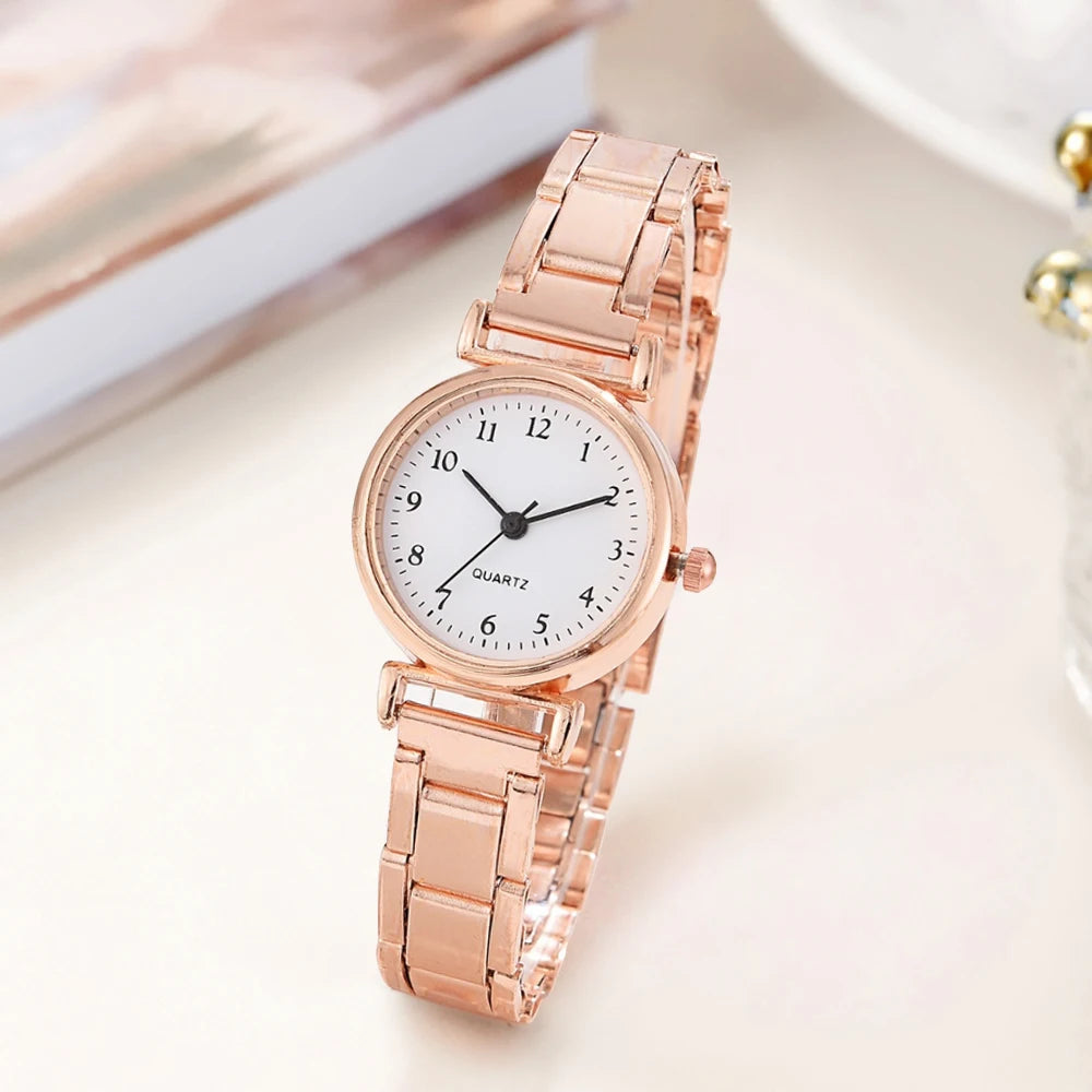 Fashion Women Watches Small Arabic Dial Steel Band Ladies Quartz Watch