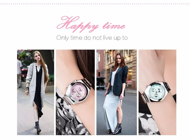Fashion LONGBO Brand Luxury Waterproof Casual Quartz Watch Women Lady Gift Watches Waterproof Stainless Steel Watch Montre Femme
