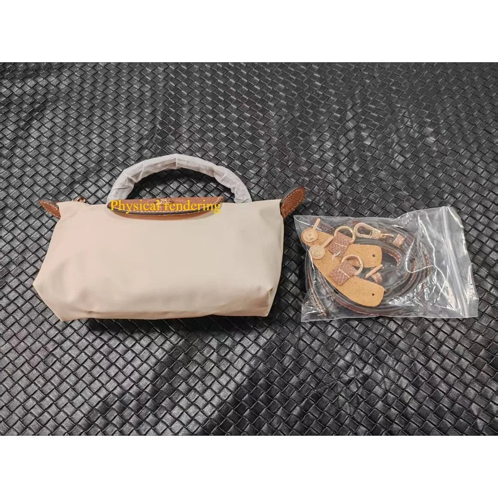 Fashionable New Non Perforated Nylon Bag Portable with Shoulder Straps Multifunctional Shoulder Bag Dumpling Bag Mini Handbag