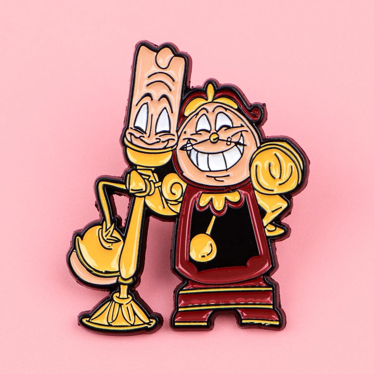 1-5pcs Mixed Cartoon Beauty and Beast Enamel Brooch Lapel Pin Badge on Backpack Costume Accessories Fashion Jewelry Gifts
