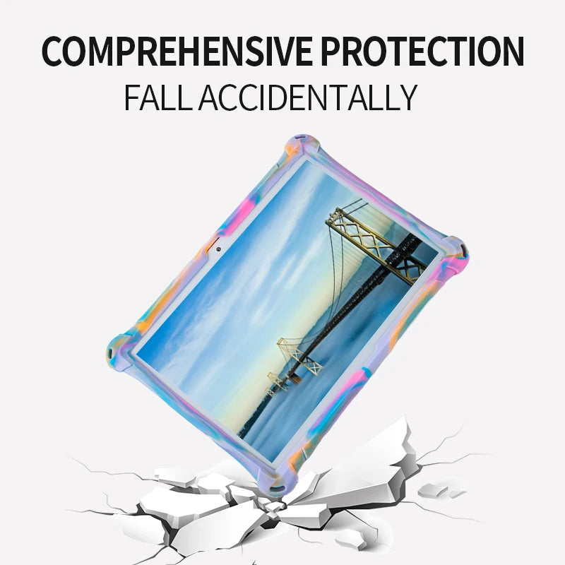 10.1 Universal Case Soft Silicone Tablet Funda for 10 10.1 inch Android Tablet PC Soft Shockproof Cover Case L 9.45 W 6.42inch