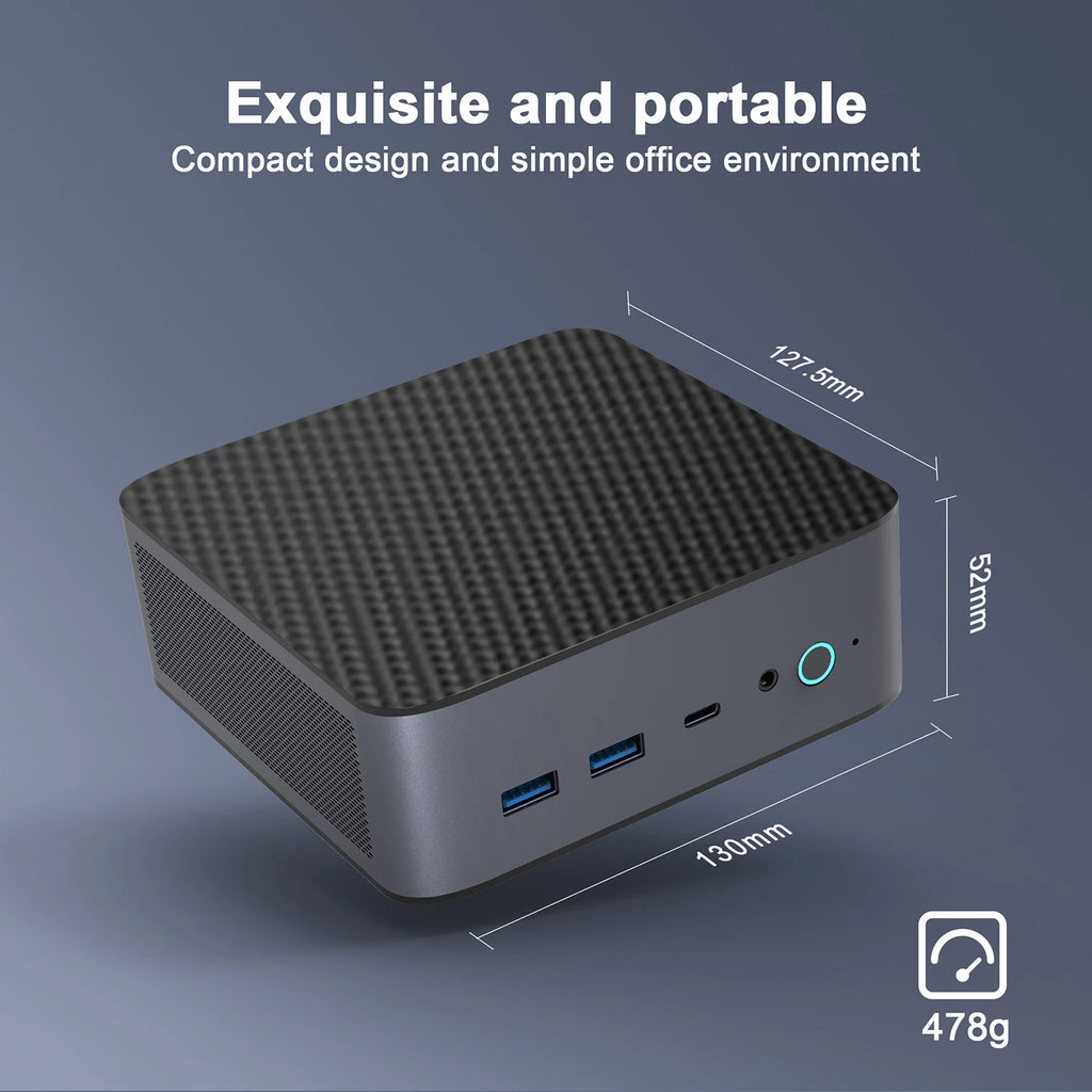 Mini PC Windows 11 Pro AMD Ryzen7 8745HS Mini Computer 32GB/64GB RAM DDR5 512GB/1TB PCIE M.2 SSD WiFi6 BT5.2 Small computer