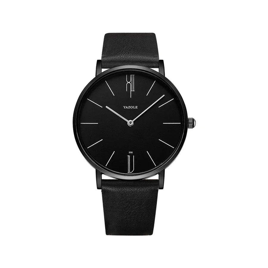 YAZOLE Men's Watches Classic Black Brown Quartz Wrist Watches for Men Women Leisure Simple Man Watch Clock Gift Reloj Hombre