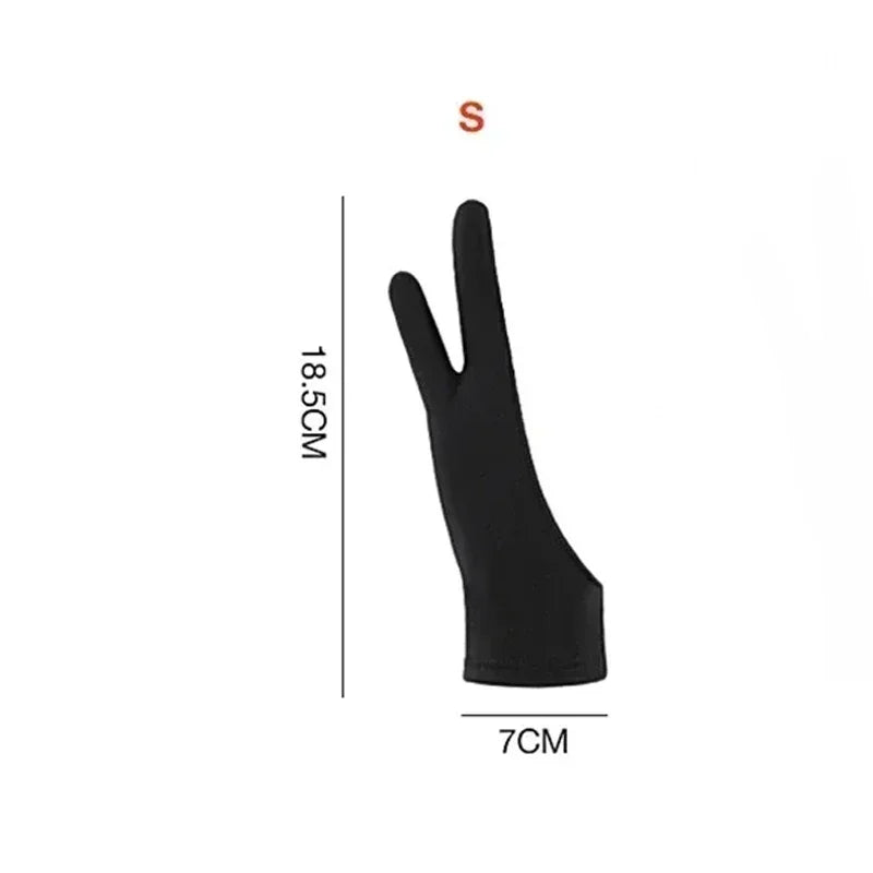 Two-Finger Anti-fouling Drawing Glove For Artist Drawing Pencil Graphics Tablet Pad Pen Palm Rejection Glove for iPad & Android